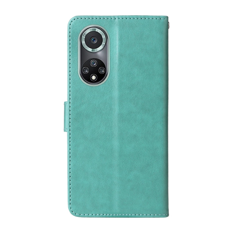For Honor 50 Pro / Huawei nova 9 Pro Embossed Butterfly Flowers Leather Phone Case