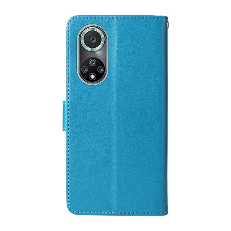 For Honor 50 Pro / Huawei nova 9 Pro Embossed Butterfly Flowers Leather Phone Case