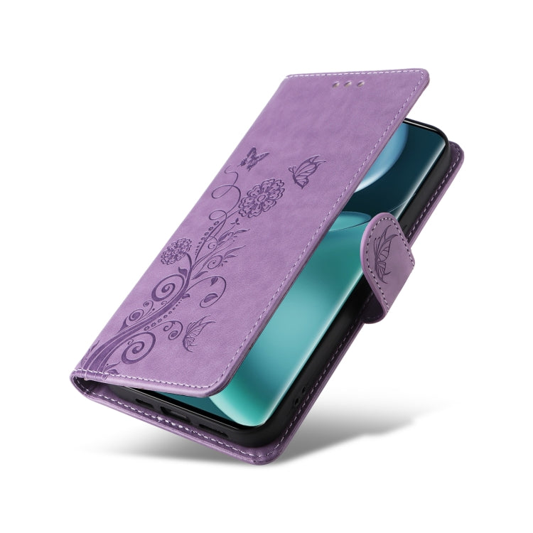 For Honor Magic4 Embossed Butterfly Flowers Leather Phone Case