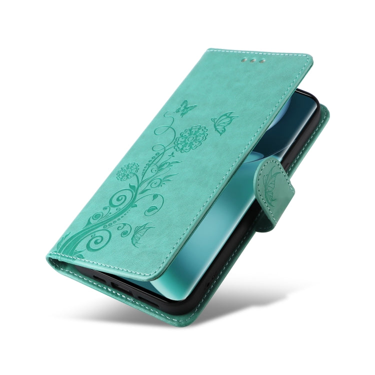 For Honor Magic4 Embossed Butterfly Flowers Leather Phone Case