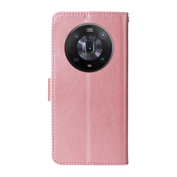 For Honor Magic4 Embossed Butterfly Flowers Leather Phone Case