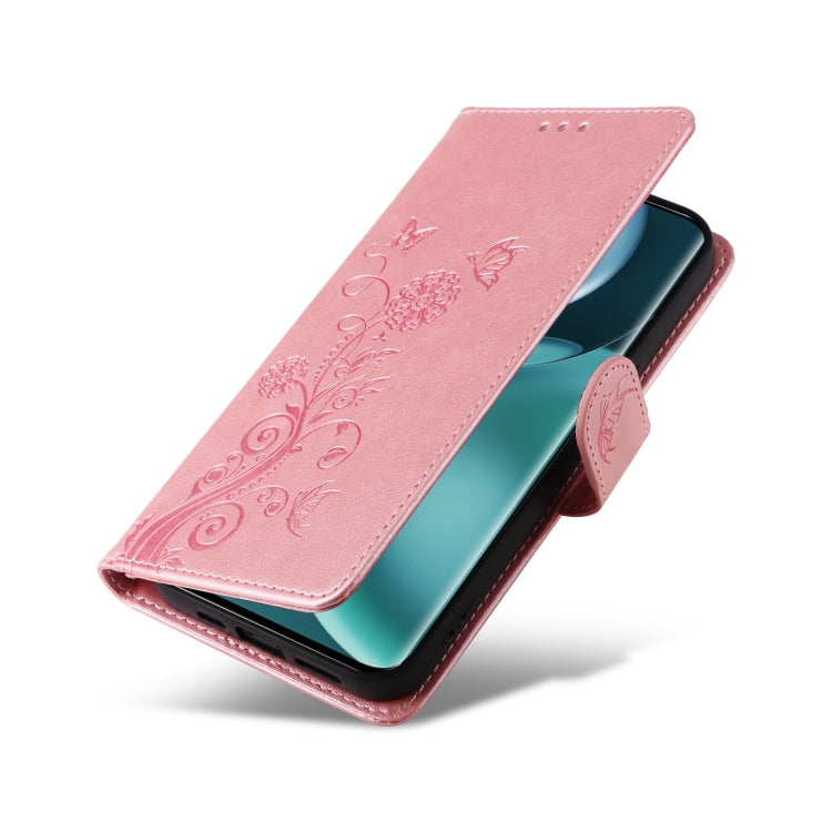 For Honor Magic4 Embossed Butterfly Flowers Leather Phone Case