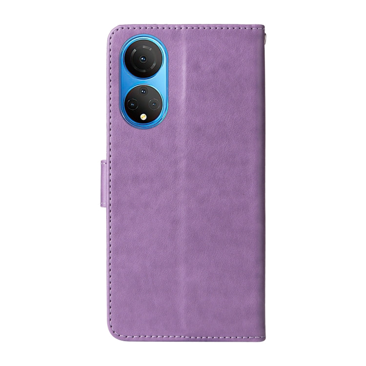 For Honor X7 4G / Huawei Enjoy 30 Plus Embossed Butterfly Flowers Leather Phone Case