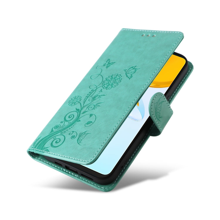 For Honor X7 4G / Huawei Enjoy 30 Plus Embossed Butterfly Flowers Leather Phone Case