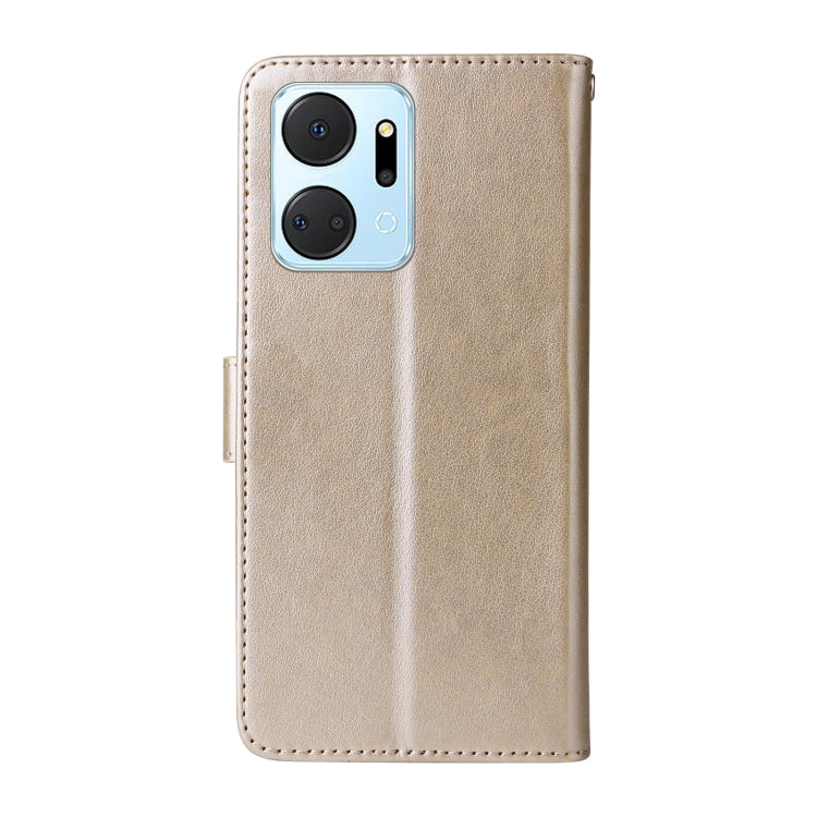 For Honor X7a 4G / Play 7T Embossed Butterfly Flowers Leather Phone Case