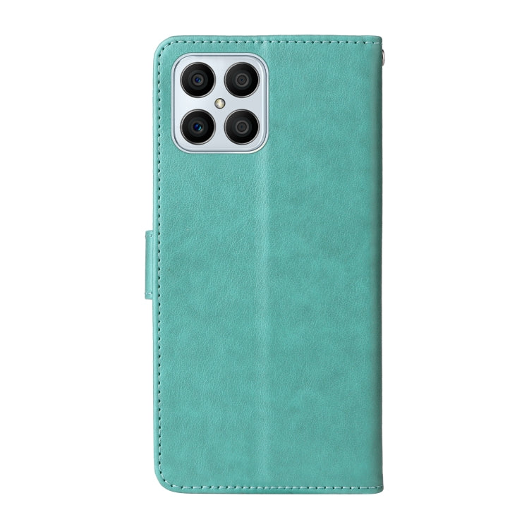 For Honor X8 4G / X30i / Play 6T Pro Embossed Butterfly Flowers Leather Phone Case