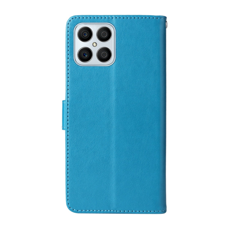 For Honor X8 4G / X30i / Play 6T Pro Embossed Butterfly Flowers Leather Phone Case