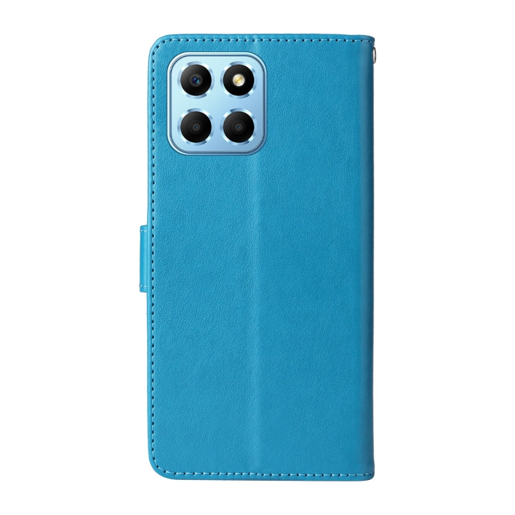 For Honor Play 6C / X6s / 70 Lite Embossed Butterfly Flowers Leather Phone Case
