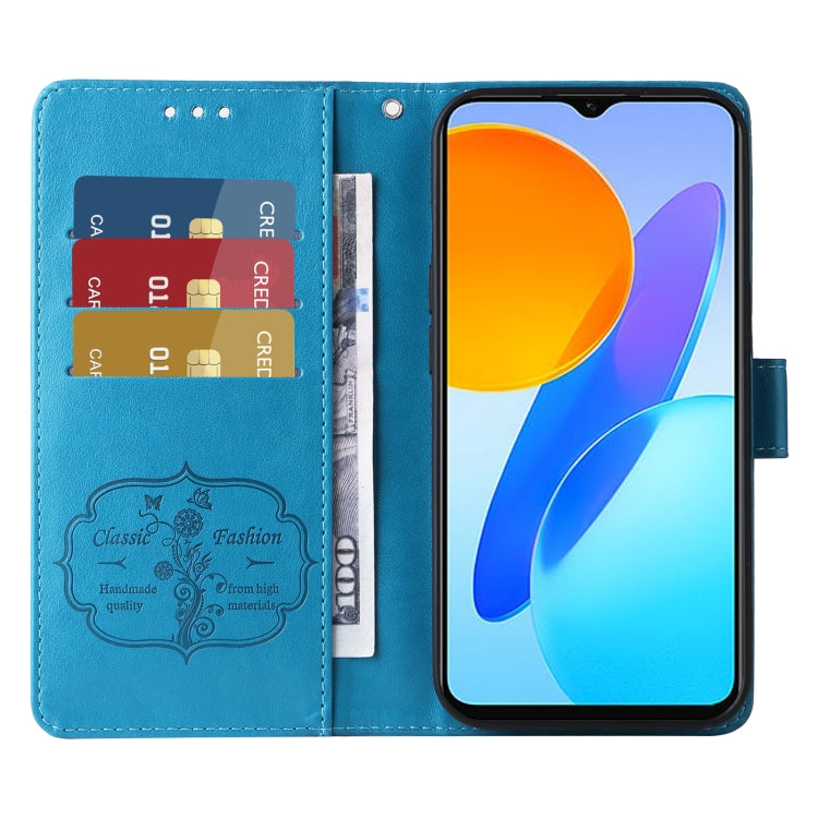 For Honor Play 6C / X6s / 70 Lite Embossed Butterfly Flowers Leather Phone Case