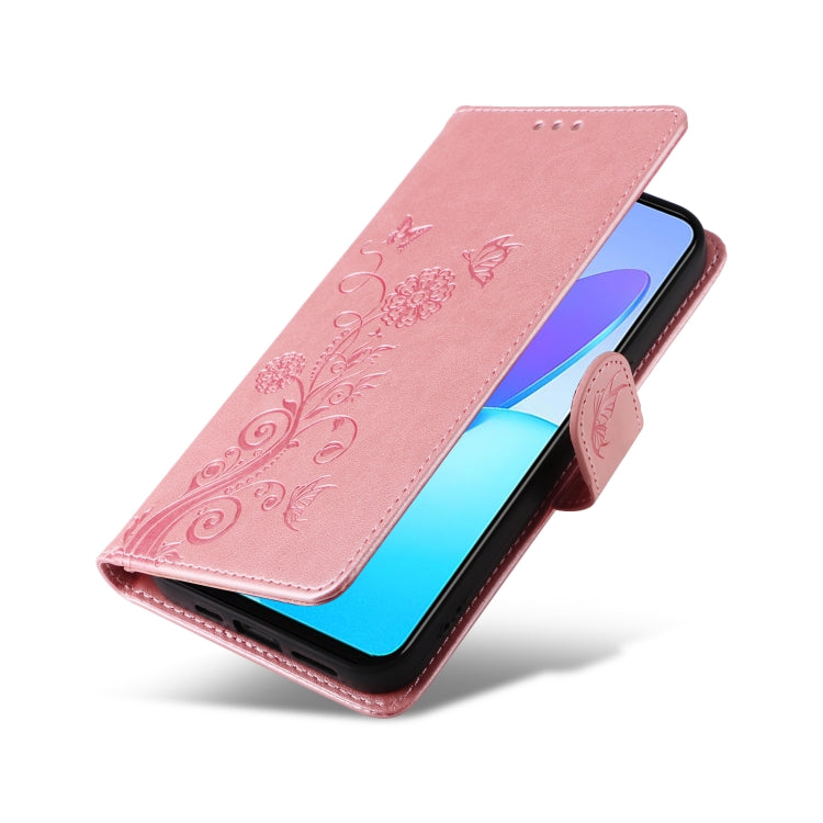 For Honor Play 6C / X6s / 70 Lite Embossed Butterfly Flowers Leather Phone Case