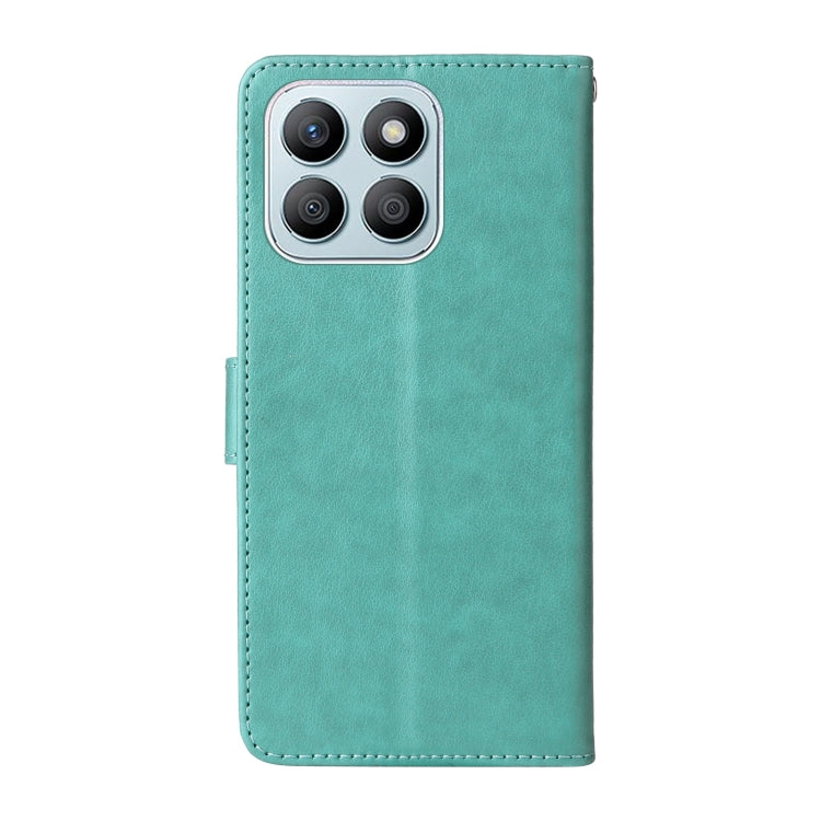For Honor X8b Embossed Butterfly Flowers Leather Phone Case