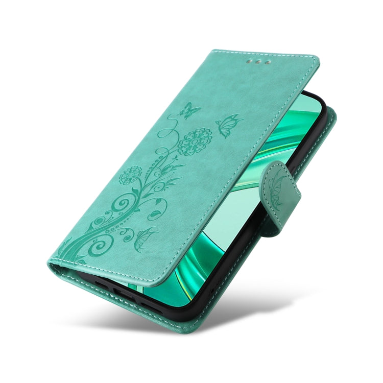 For Honor X8b Embossed Butterfly Flowers Leather Phone Case