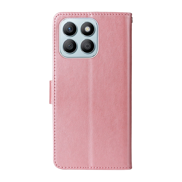 For Honor X8b Embossed Butterfly Flowers Leather Phone Case