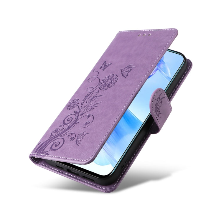 For Honor X50i 5G / 90 Lite Embossed Butterfly Flowers Leather Phone Case