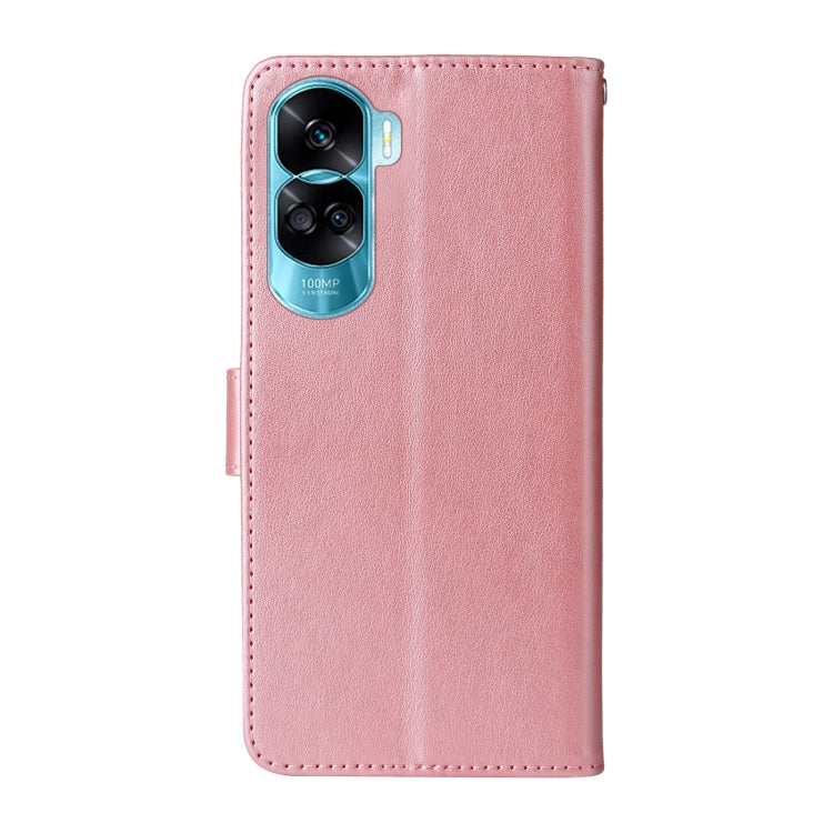 For Honor X50i 5G / 90 Lite Embossed Butterfly Flowers Leather Phone Case