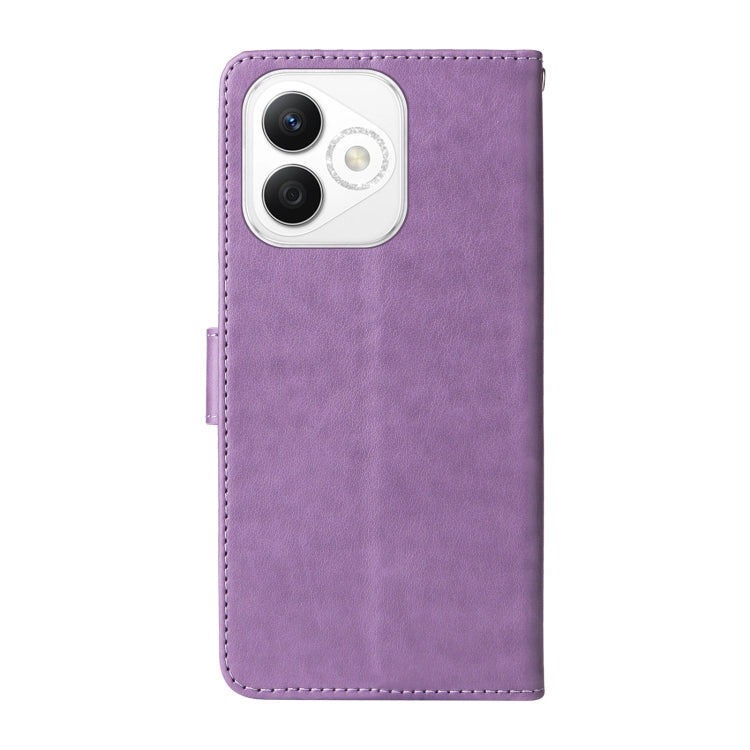 For Honor X60i Embossed Butterfly Flowers Leather Phone Case