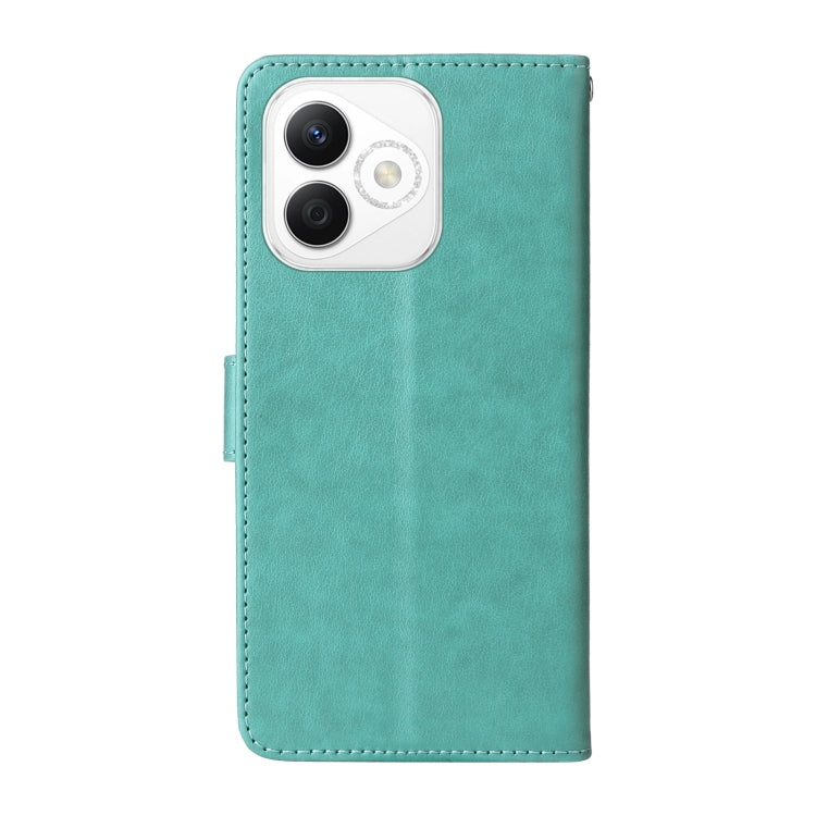 For Honor X60i Embossed Butterfly Flowers Leather Phone Case