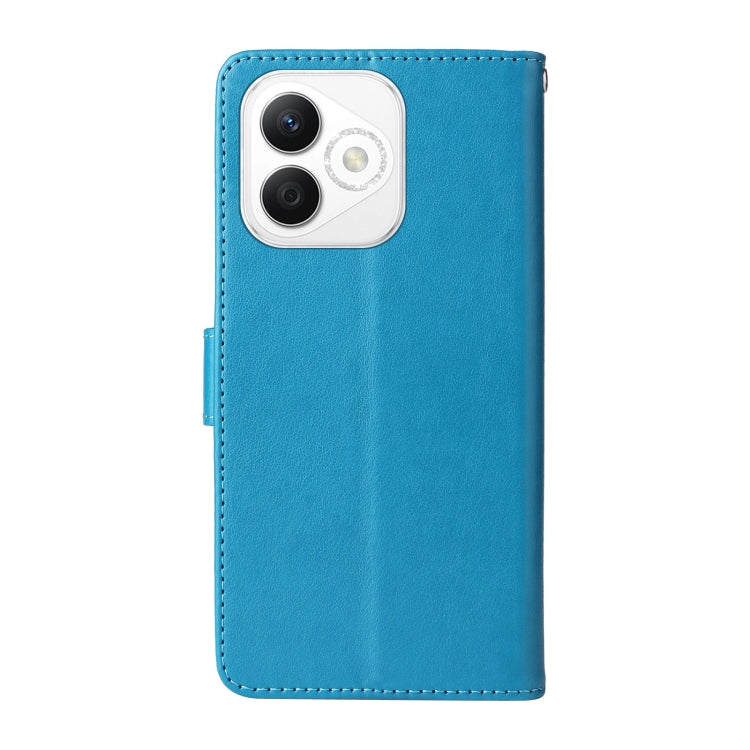 For Honor X60i Embossed Butterfly Flowers Leather Phone Case