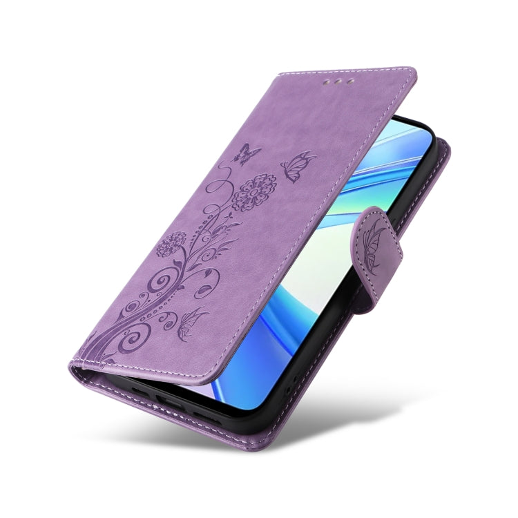 For Honor Play 50 Plus / Play 8T Embossed Butterfly Flowers Leather Phone Case