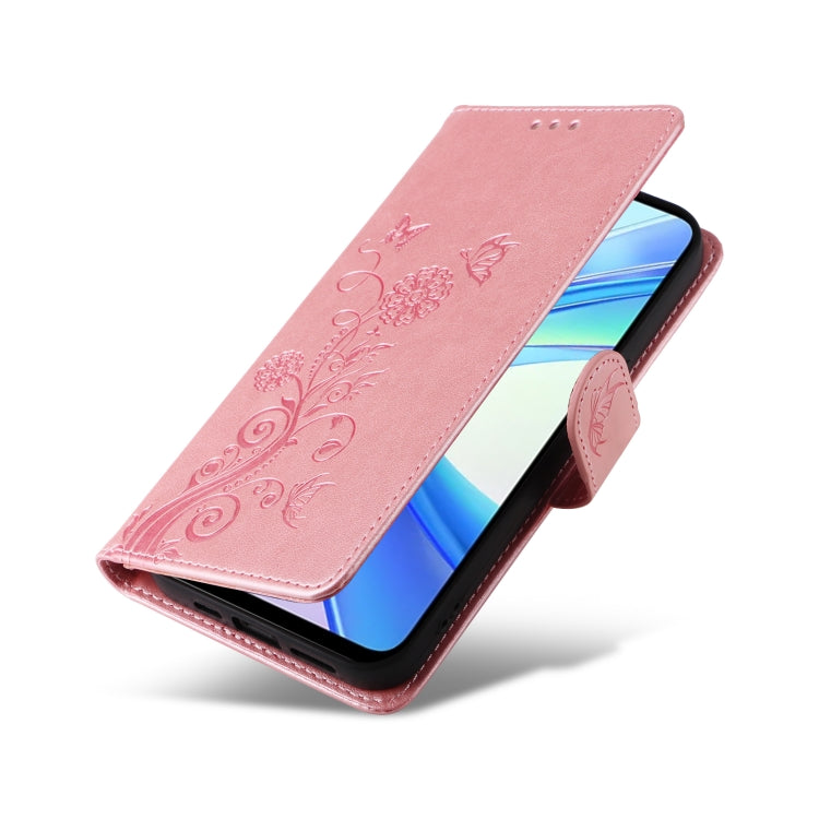 For Honor Play 50 Plus / Play 8T Embossed Butterfly Flowers Leather Phone Case