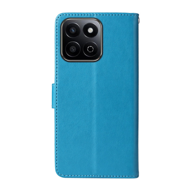 For Honor Play 60 Plus Embossed Butterfly Flowers Leather Phone Case