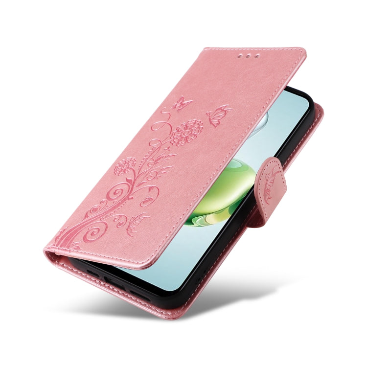 For Honor Play 60 Plus Embossed Butterfly Flowers Leather Phone Case