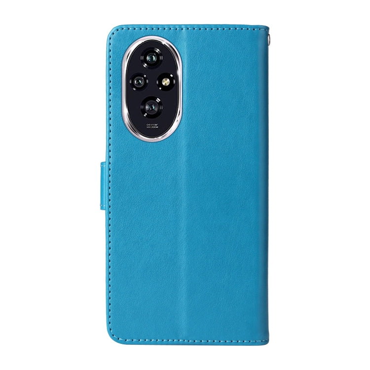 For Honor 200 Embossed Butterfly Flowers Leather Phone Case