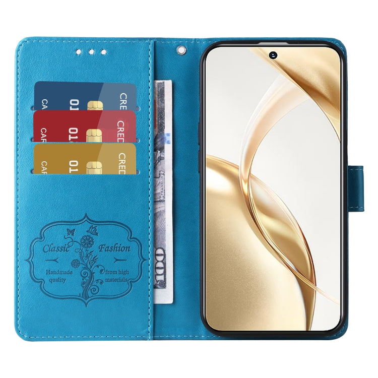 For Honor 200 Embossed Butterfly Flowers Leather Phone Case