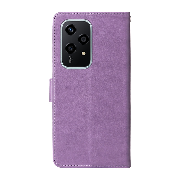 For Honor 200 Lite Global Embossed Butterfly Flowers Leather Phone Case