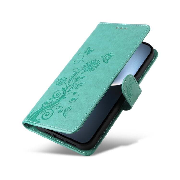 For Honor Magic7 Embossed Butterfly Flowers Leather Phone Case