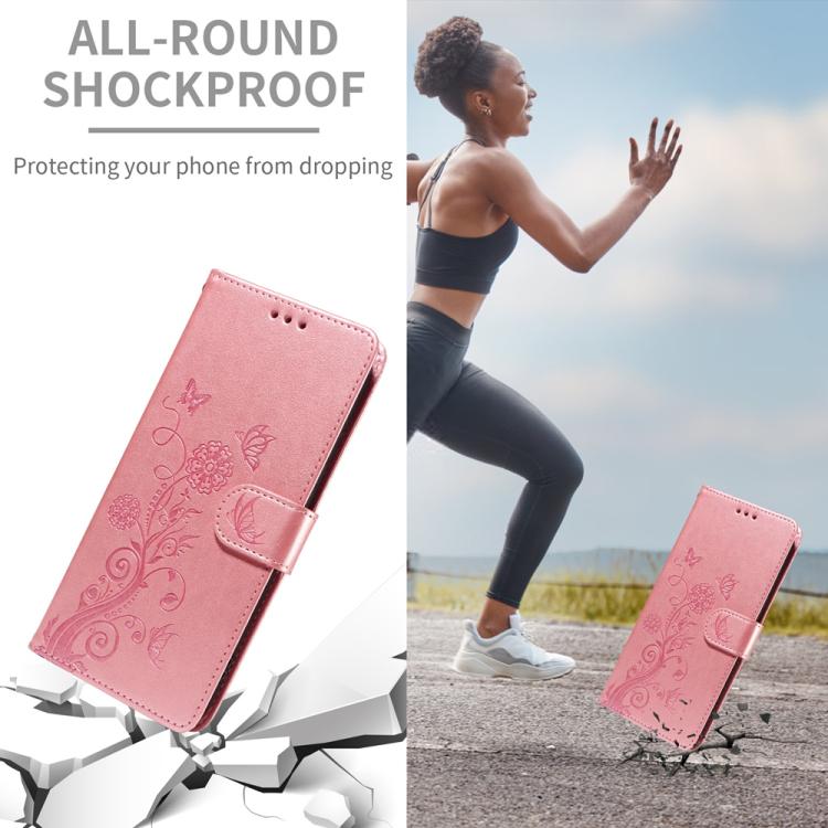 For Honor 300 Embossed Butterfly Flowers Leather Phone Case