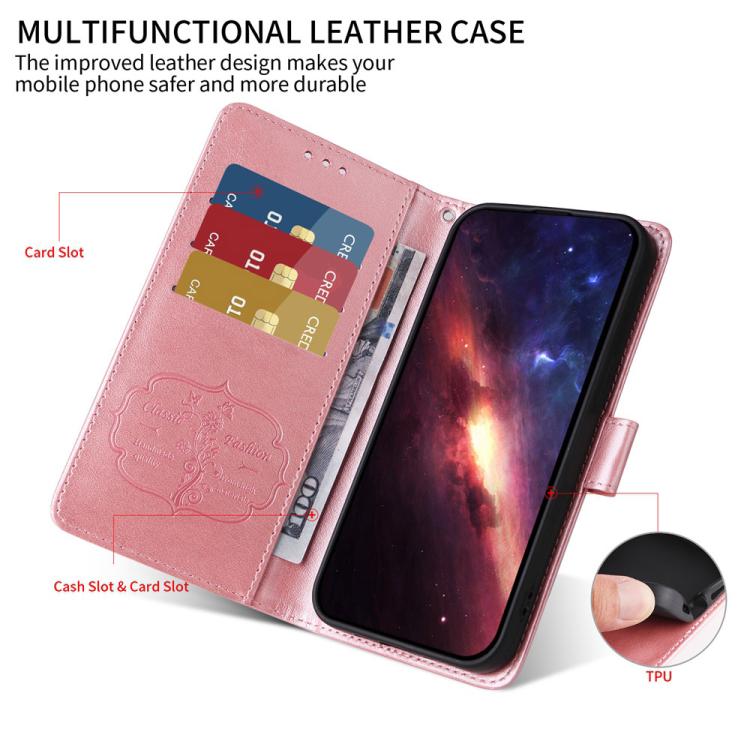 For Honor X8c 4G Embossed Butterfly Flowers Leather Phone Case