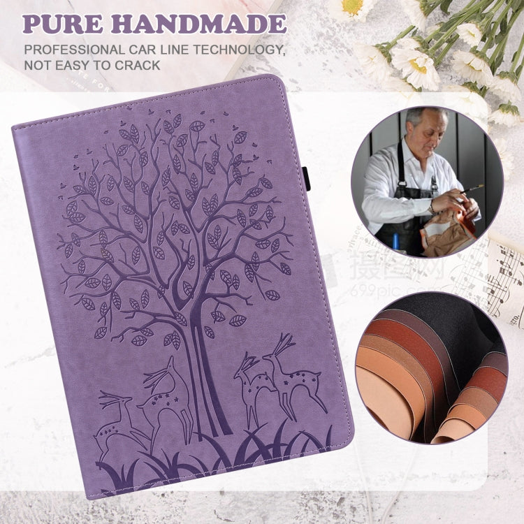 For Honor Pad 8 Tree & Deer Embossed Leather Tablet Case
