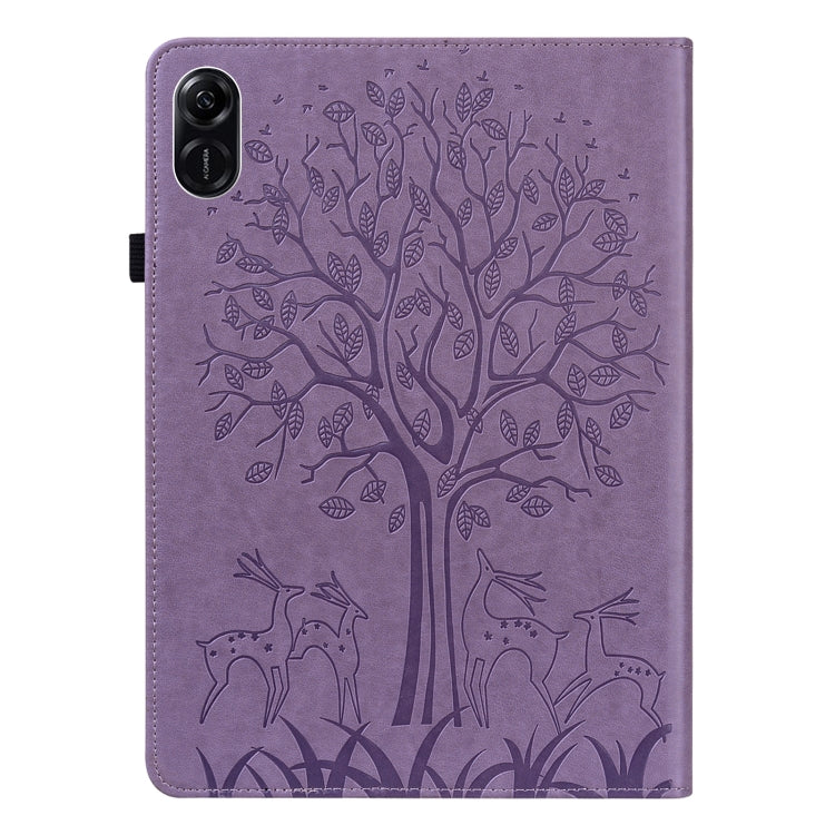 For Honor Pad X9 Tree & Deer Embossed Leather Tablet Case
