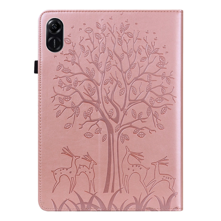For Honor Pad X9 Tree & Deer Embossed Leather Tablet Case