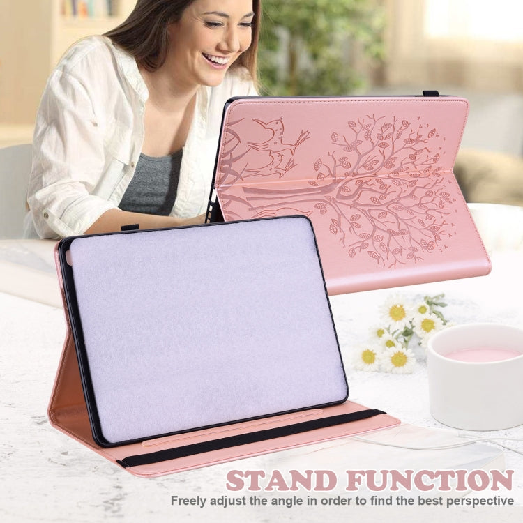 For Honor Pad X9 Tree & Deer Embossed Leather Tablet Case