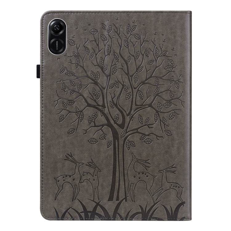 For Honor Pad X9 Tree & Deer Embossed Leather Tablet Case
