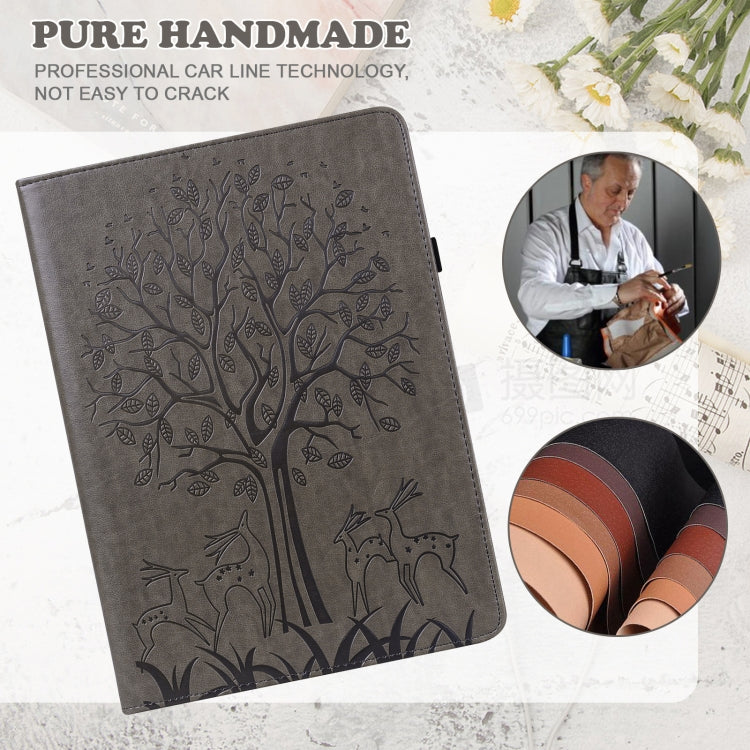 For Honor Pad X9 Tree & Deer Embossed Leather Tablet Case