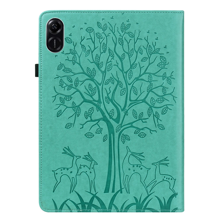 For Honor Pad X9 Tree & Deer Embossed Leather Tablet Case