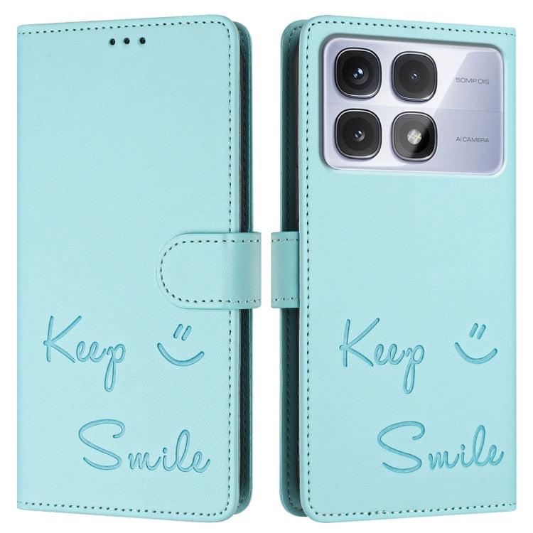 For Redmi K70 Ultra 5G Global Smile Embossing RFID Leather Phone Case