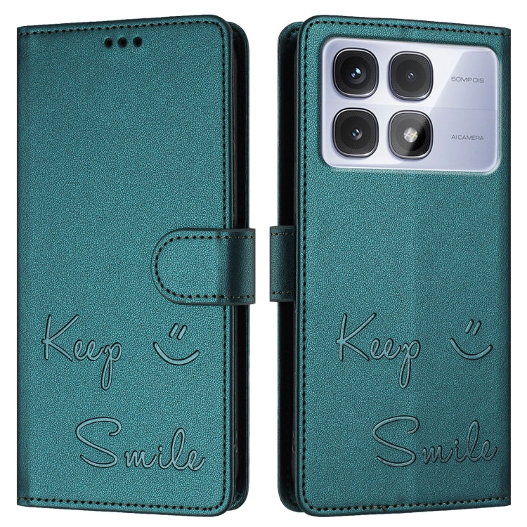 For Redmi K70 Ultra 5G Global Smile Embossing RFID Leather Phone Case