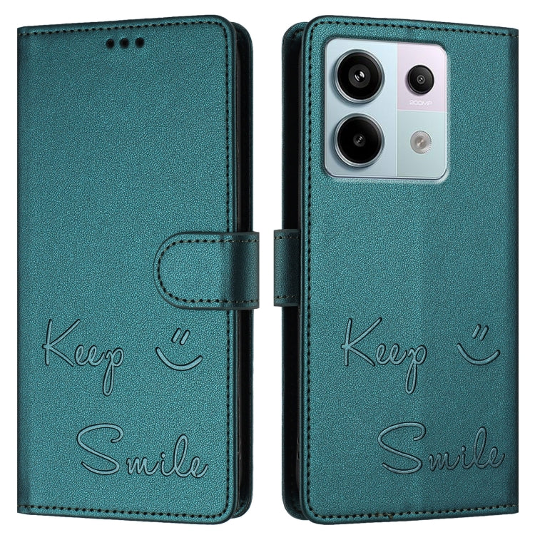 For Redmi Note 13 Pro 5G Global Smile Embossing RFID Leather Phone Case