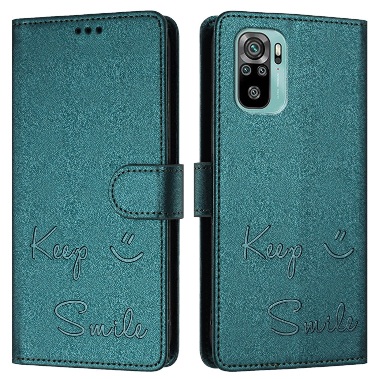 For Redmi Note 11 SE India Smile Embossing RFID Leather Phone Case