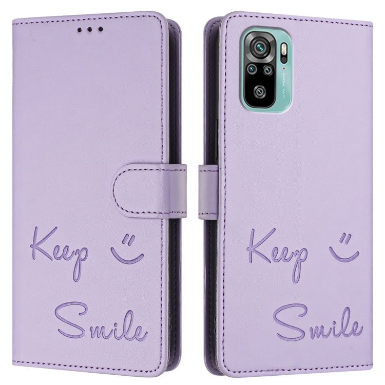 For Redmi Note 11 SE India Smile Embossing RFID Leather Phone Case