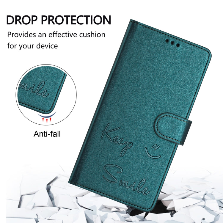 For Redmi 10C / Redmi 10 2022 India Smile Embossing RFID Leather Phone Case