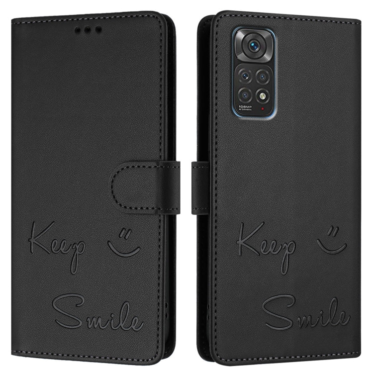 For Redmi Note 11S 5G Smile Embossing RFID Leather Phone Case