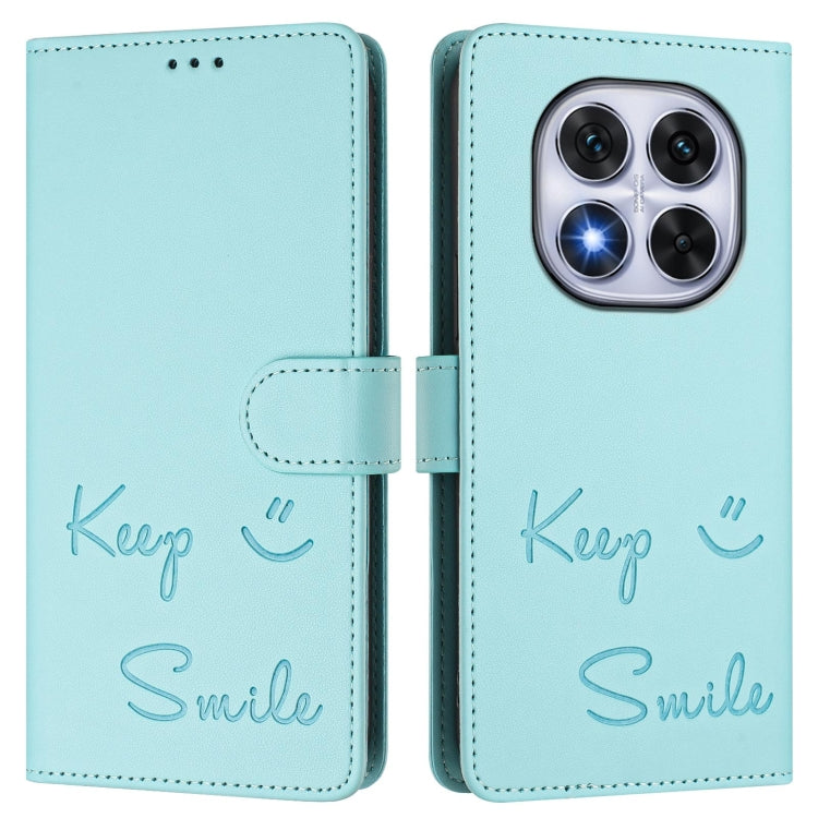 For Redmi Note 14 Pro 5G / 14 Pro+ 5G Smile Embossing RFID Leather Phone Case
