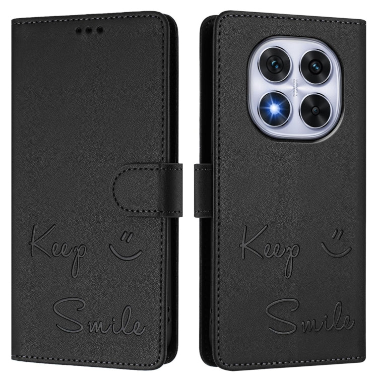 For Redmi Note 14 Pro 5G / 14 Pro+ 5G Smile Embossing RFID Leather Phone Case
