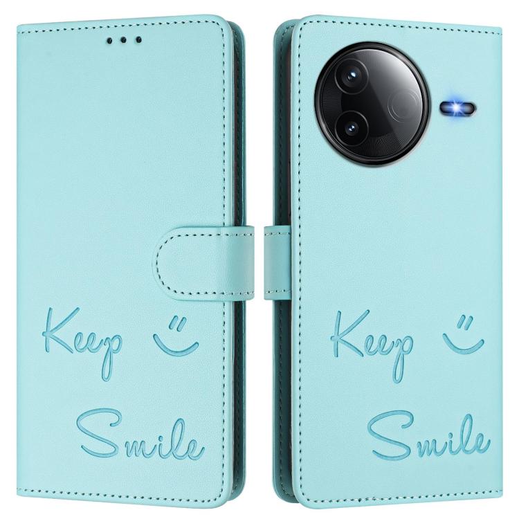For Redmi K80 5G / K80 Pro 5G Smile Embossing RFID Leather Phone Case