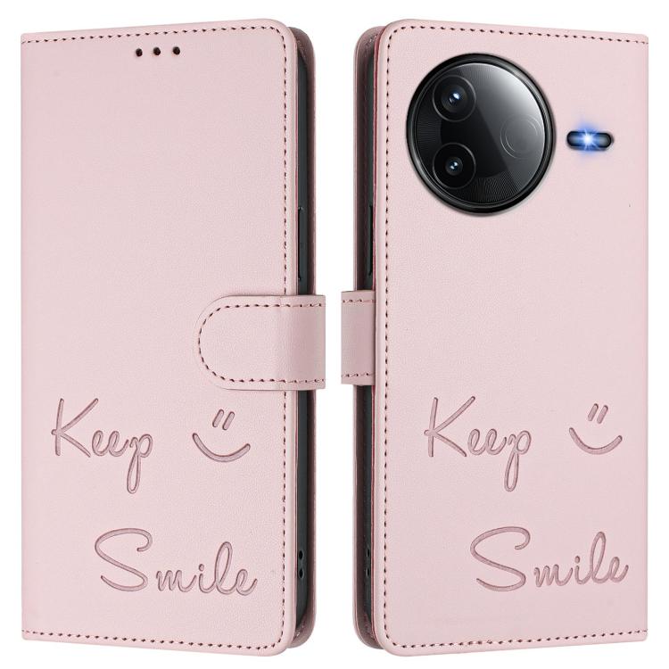 For Redmi K80 5G / K80 Pro 5G Smile Embossing RFID Leather Phone Case
